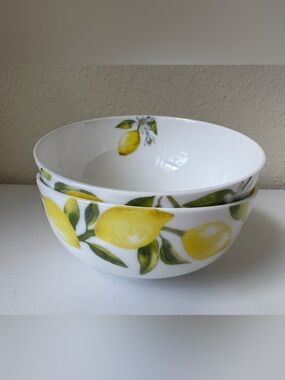 Mikasa Lemons Soup/Cereal  Bowls, Set of 2 🦋